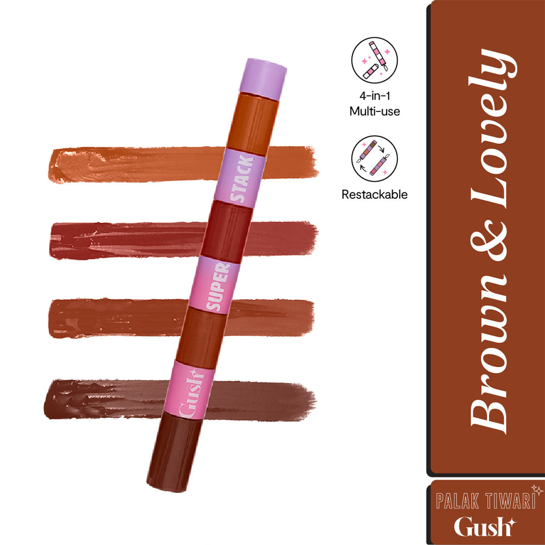 Vanity Wagon | Buy Gush Beauty Retro Glam Lip Kit, Think Pink & Brown And Lovely
