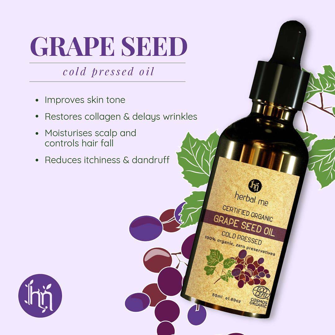 Vanity Wagon | Buy Herbal Me Organic Cold Pressed Grape Seed Oil