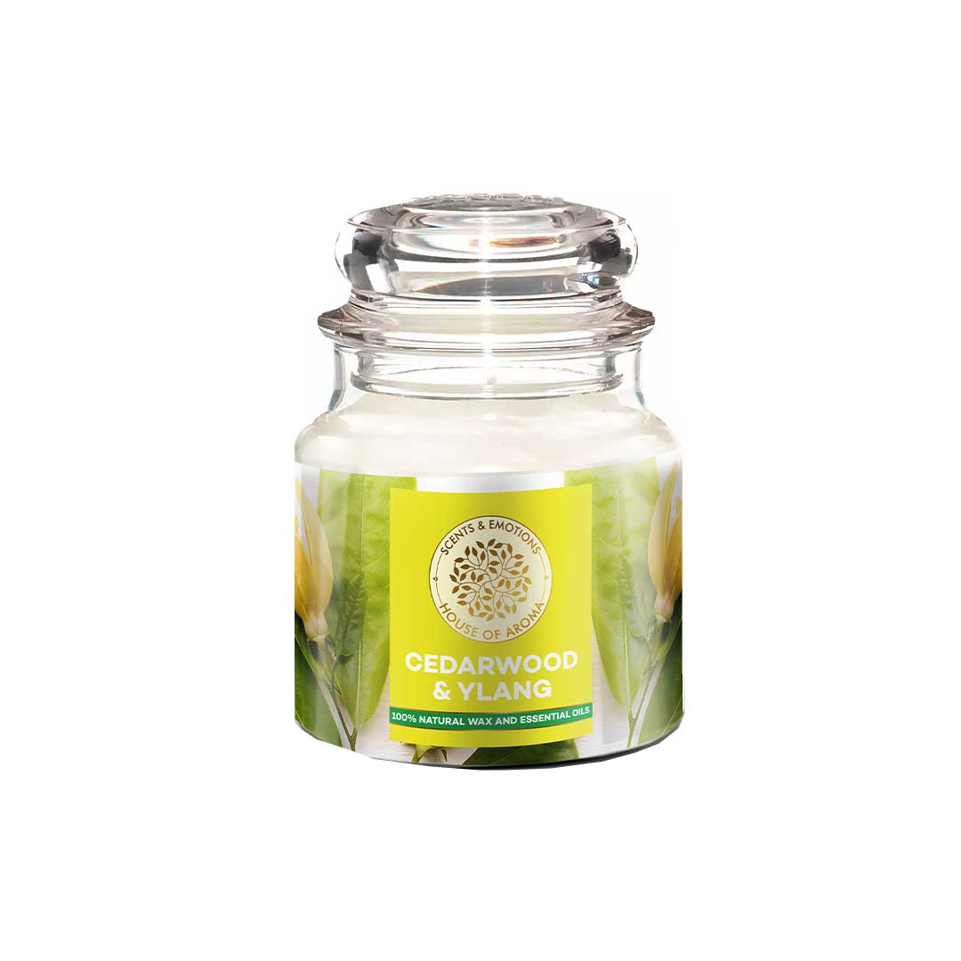 Vanity Wagon | Buy House of Aroma Cedarwood & Ylang Scented Candle for Aromatherapy