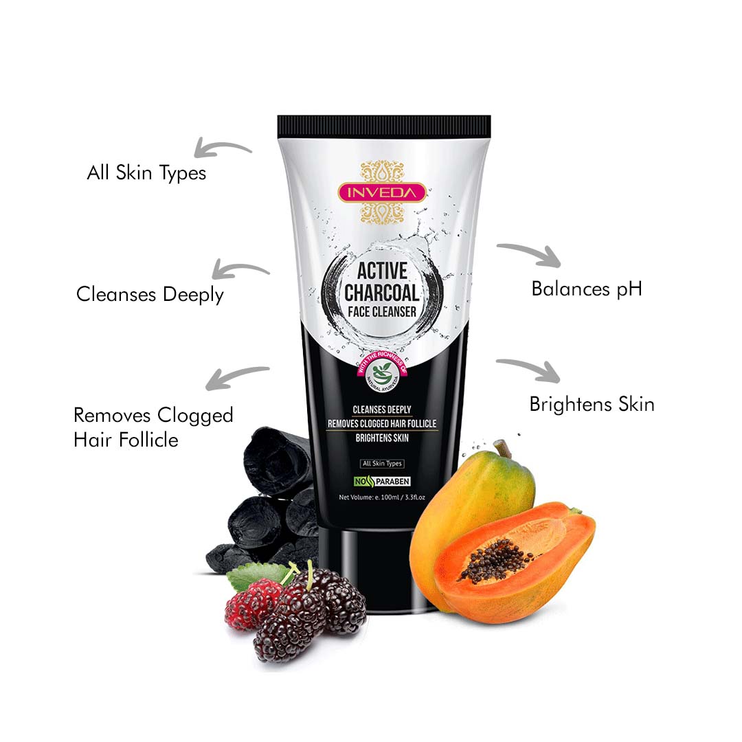 Inveda Active Charcoal Face Cleanser