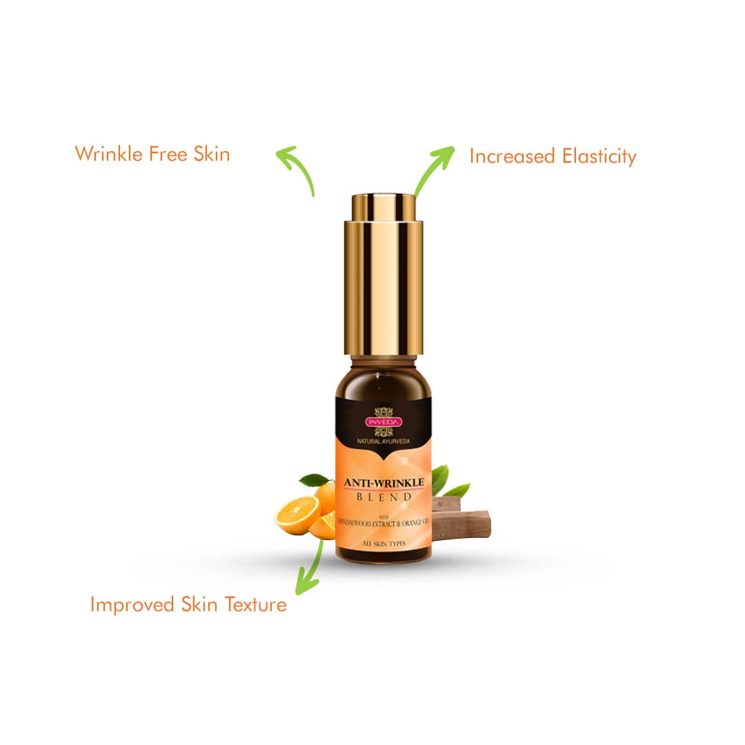 Inveda Anti Wrinkle Blend with Sandalwood Extract & Orange Oil