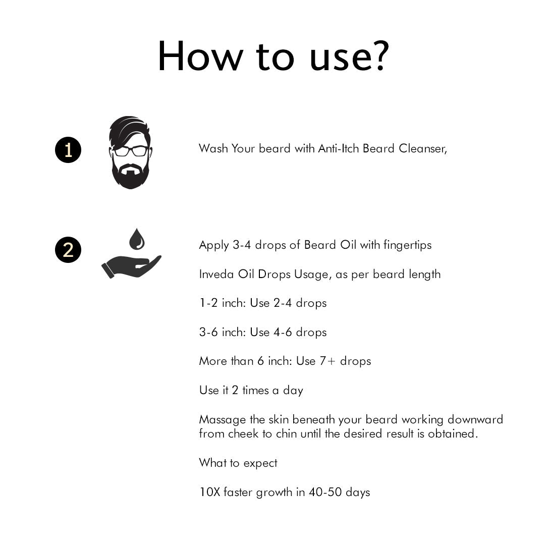 Inveda Beard & Moustache Growth Kit