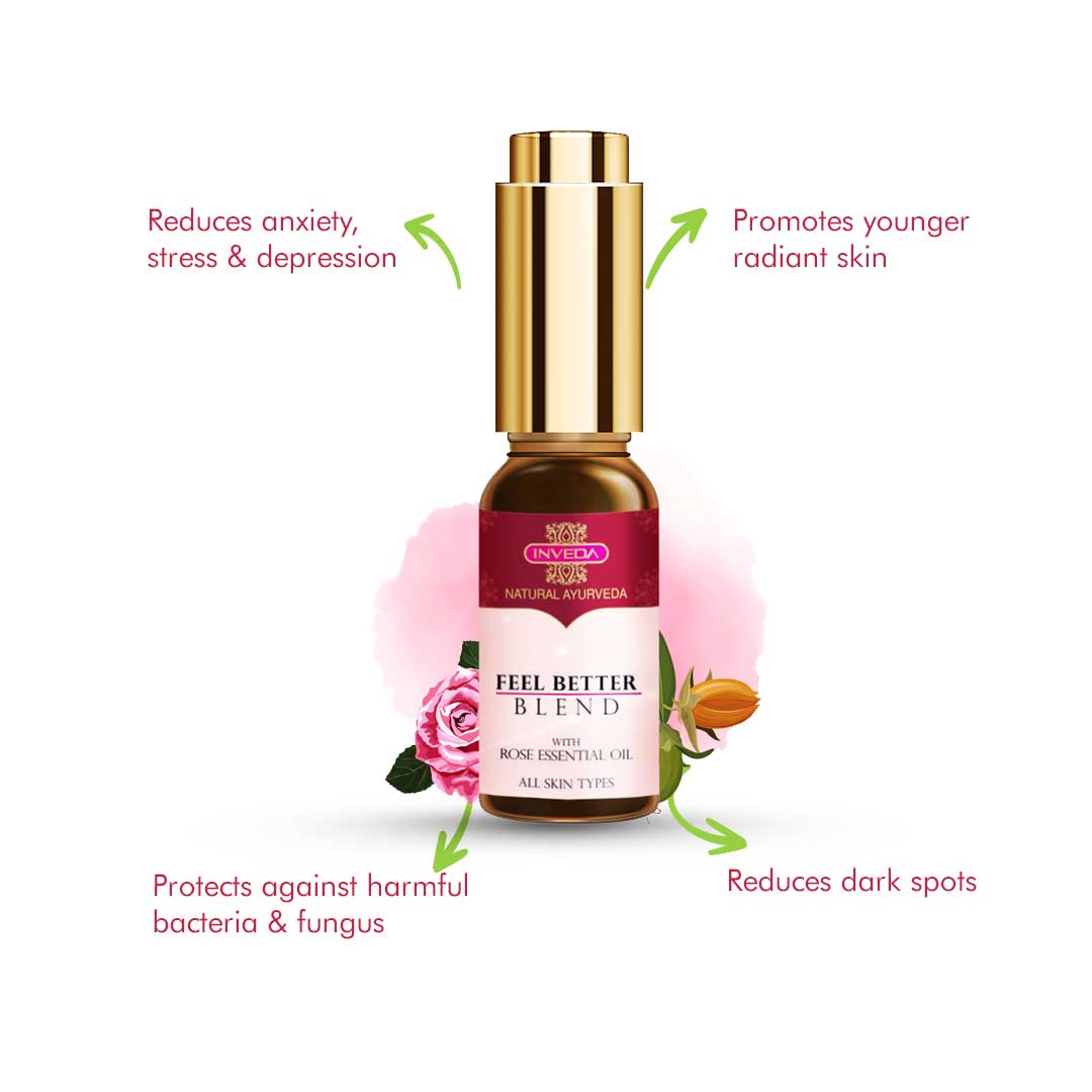 Inveda Feel Better Blend with Rose Essential Oil