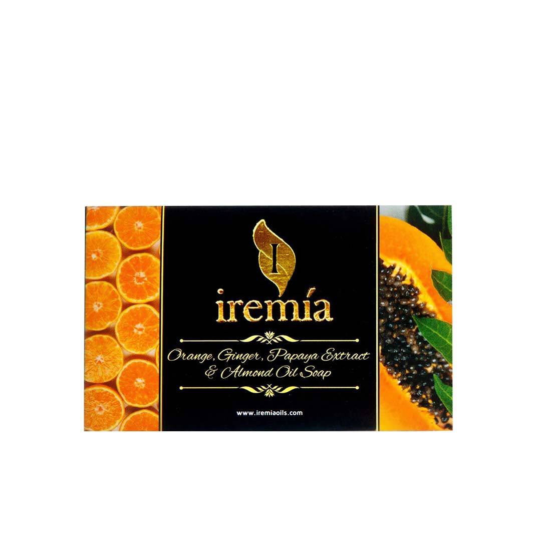 Iremia Orange, Ginger, Papaya Extract and Almond Oil Soap Bar -1