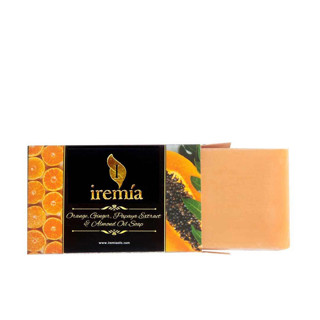Iremia Orange, Ginger, Papaya Extract and Almond Oil Soap Bar -2