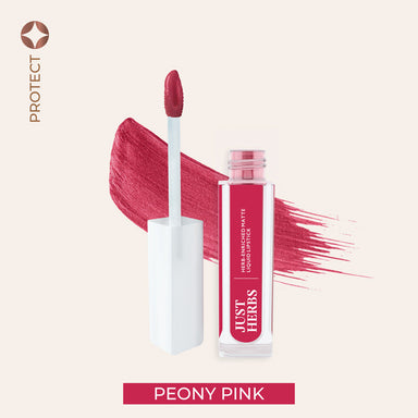 Vanity Wagon | Buy Just Herbs Ayurvedic Creamy Matte Long Lasting Liquid Lipstick, Peony Pink