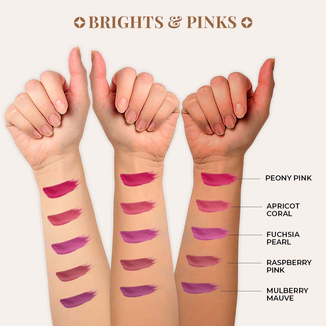 Vanity Wagon | Buy Just Herbs Ayurvedic Liquid Lipstick Kit, Brights & Pinks