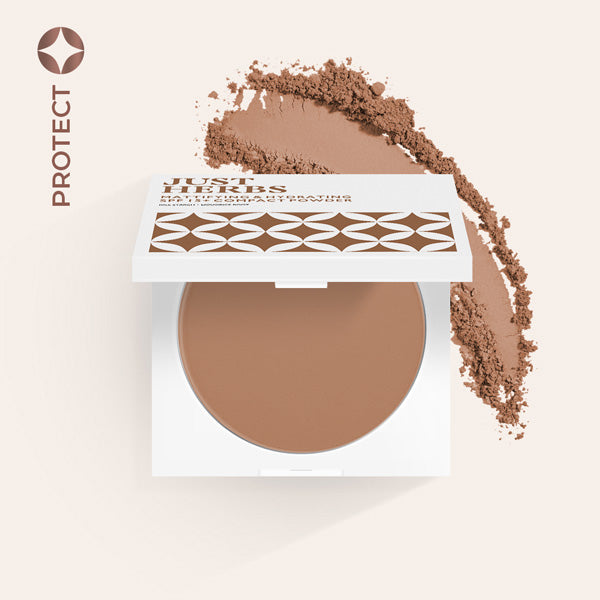 Vanity Wagon | Buy Just Herbs Compact Powder Mattifying & Hydrating with SPF 15, Coffee