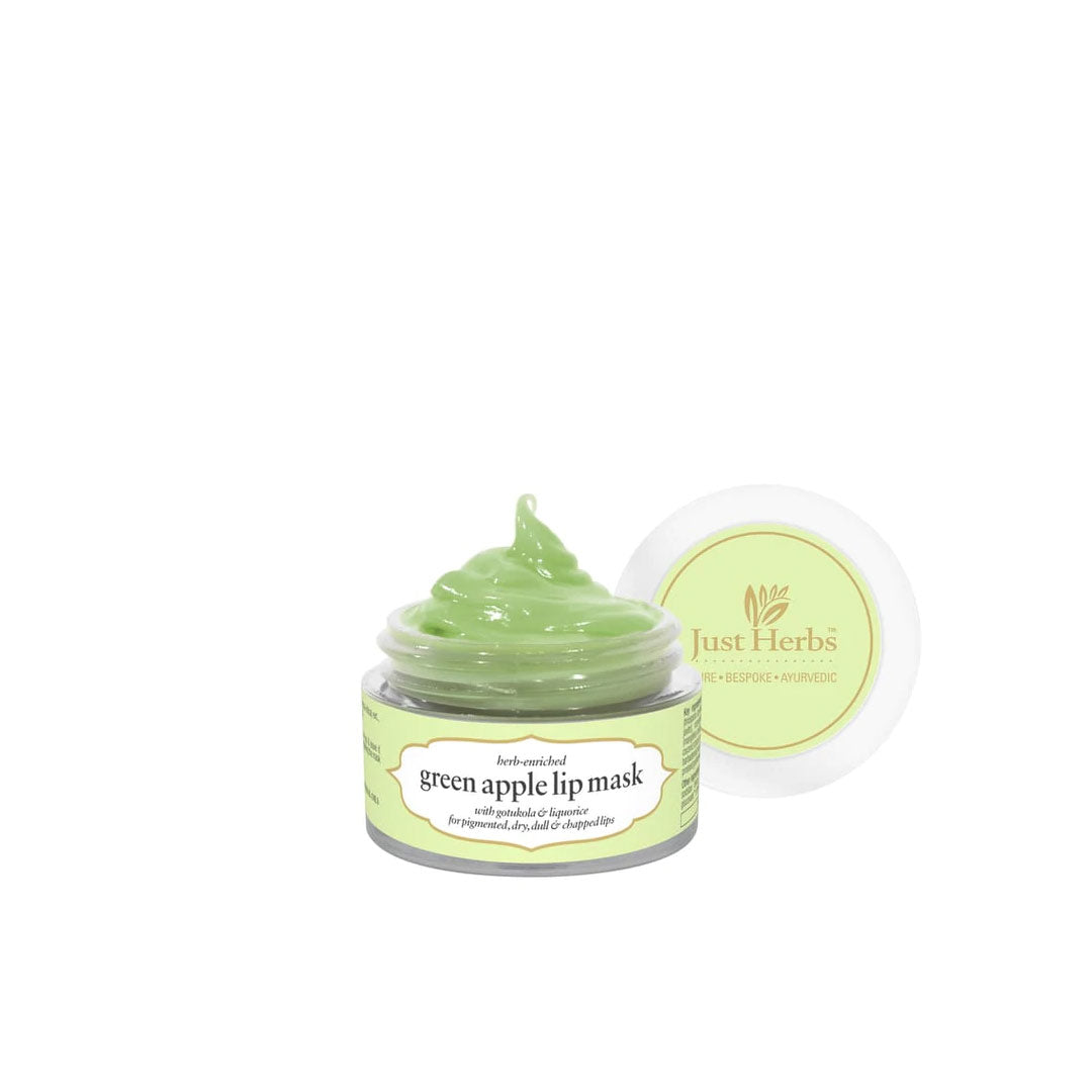 Vanity Wagon | Buy Just Herbs Herb Enriched Green Apple Lip Mask with Gotukola & Liquorice