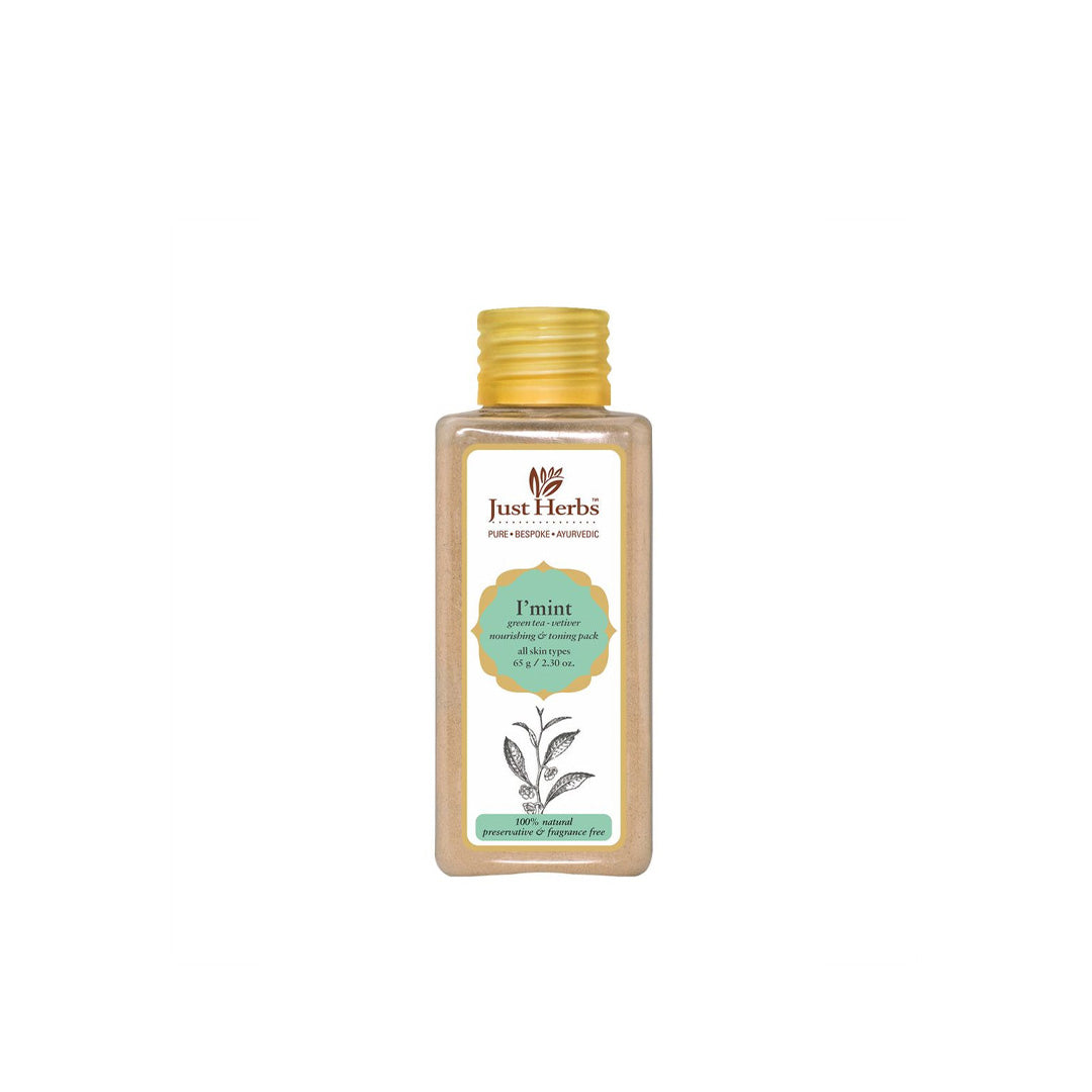 Vanity Wagon | Buy Just Herbs I'mint Nourishing and Toning Pack with Green Tea & Vetiver