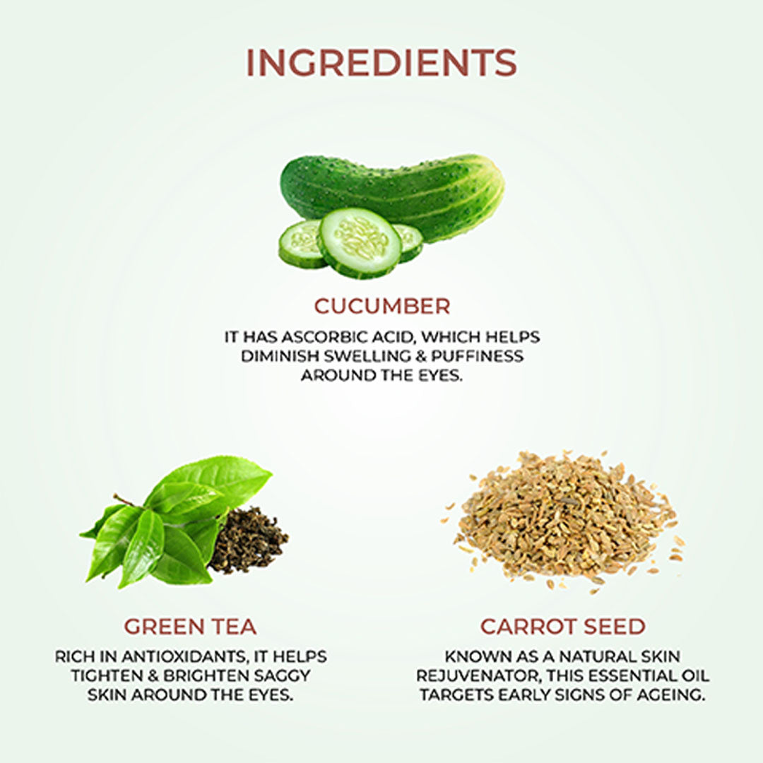 Vanity Wagon | Buy Just Herbs Nourishing Under Eye Gel with Green Tea & Carrot Seed