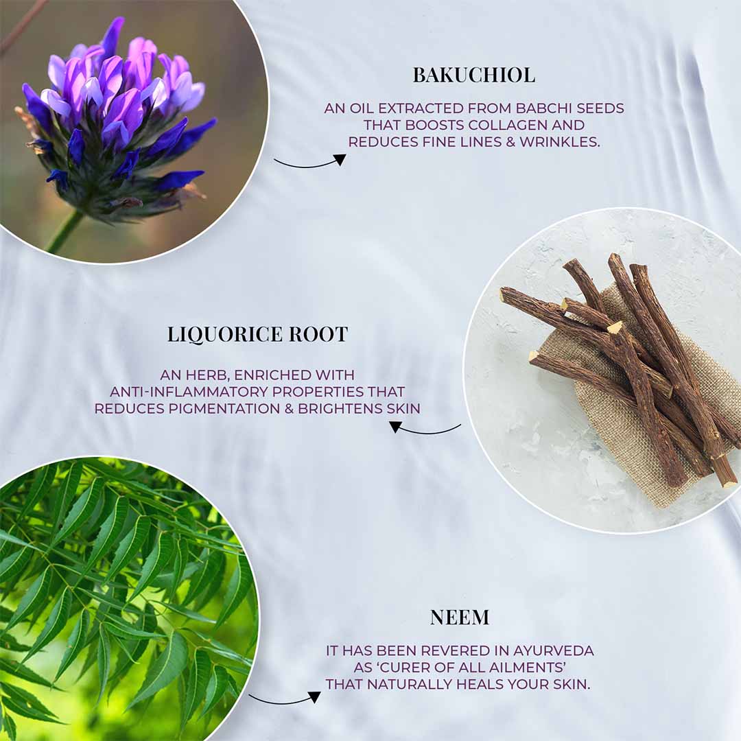 Buy Just Herbs Plant-Based Retinol Face Wash with Bakuchiol & Liquorice | Vanity Wagon
