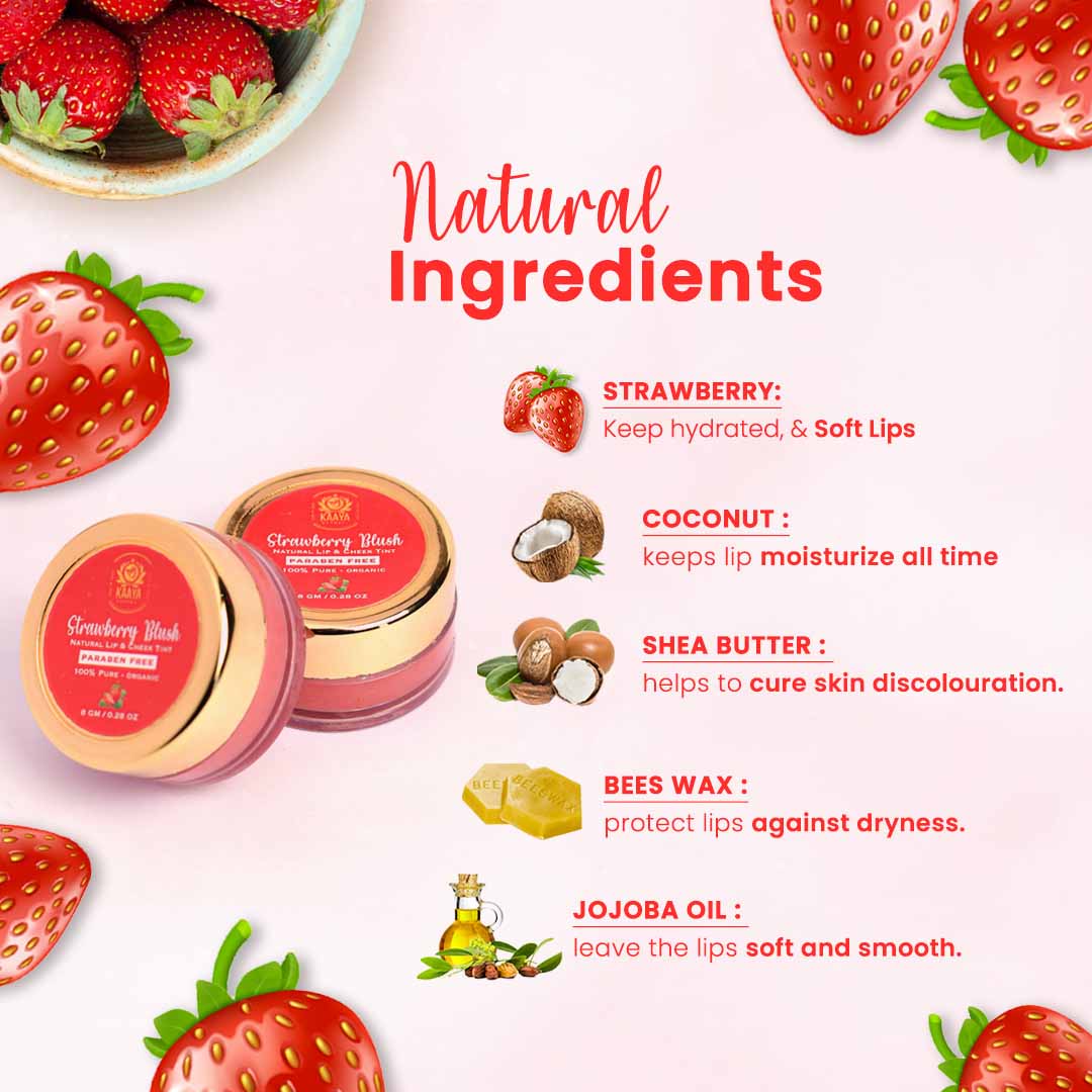 Vanity Wagon | Buy Kaaya Natural Strawberry Blush Lip, Cheek Tint