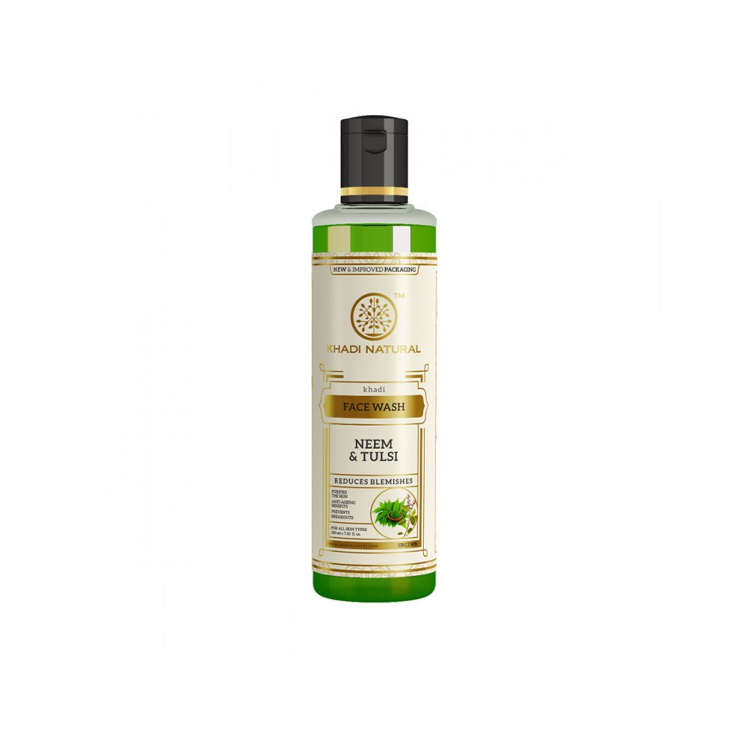 Khadi Natural Face Wash with Neem & Tulsi for Anti Aging
