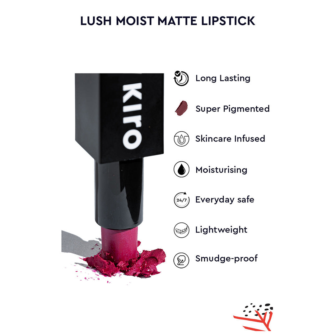 Vanity Wagon | Buy Kiro Lush Moist Matte Lipstick, Nude Garnet