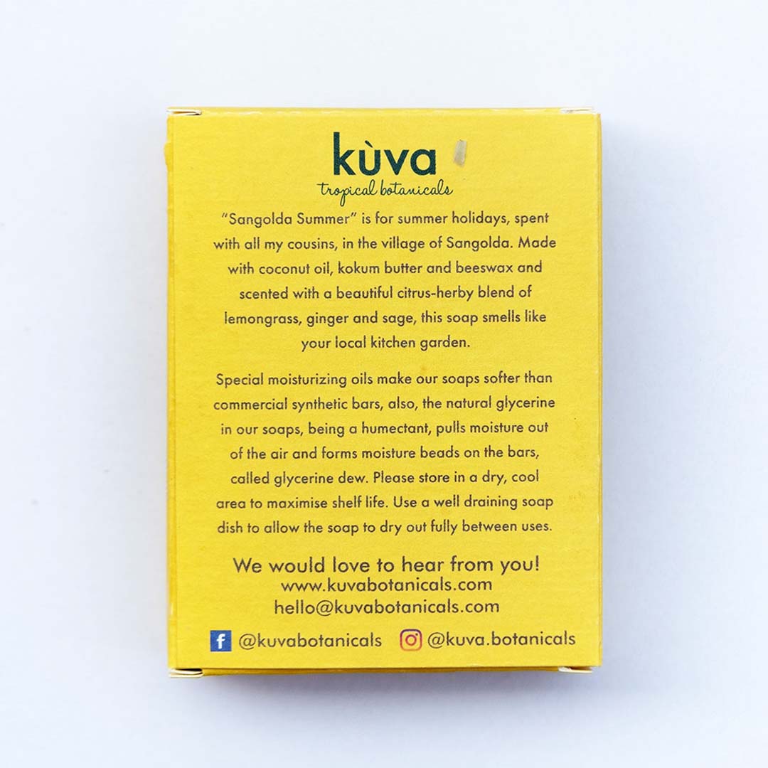 Vanity Wagon | Buy Kuva Sangolda Summer Lemongrass & Ginger Exfoliating Soap