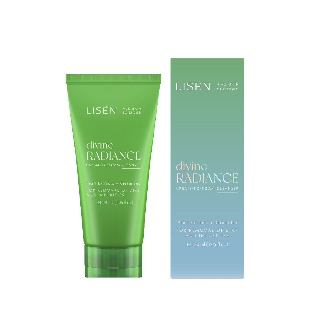 LISEN Divine Radiance Cream To Foam Cleanser with Pearl Extracts & Ceramides