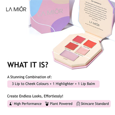 Vanity Wagon | Buy La Mior Everyday Glow 5 in 1 Lip, Cheek & Eye Palette, Alluring