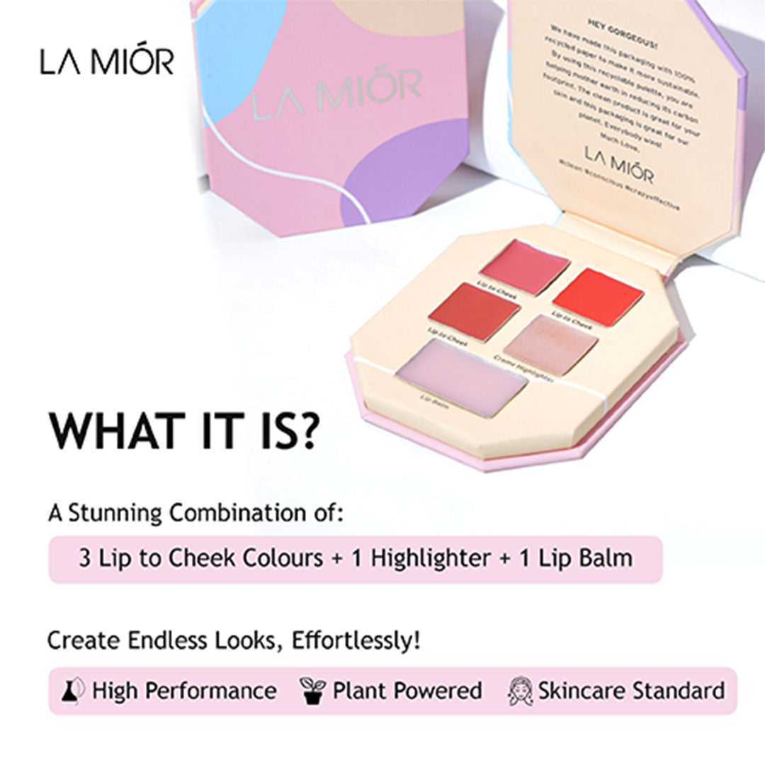 Vanity Wagon | Buy La Mior Everyday Glow 5 in 1 Lip, Cheek & Eye Palette, Ethereal