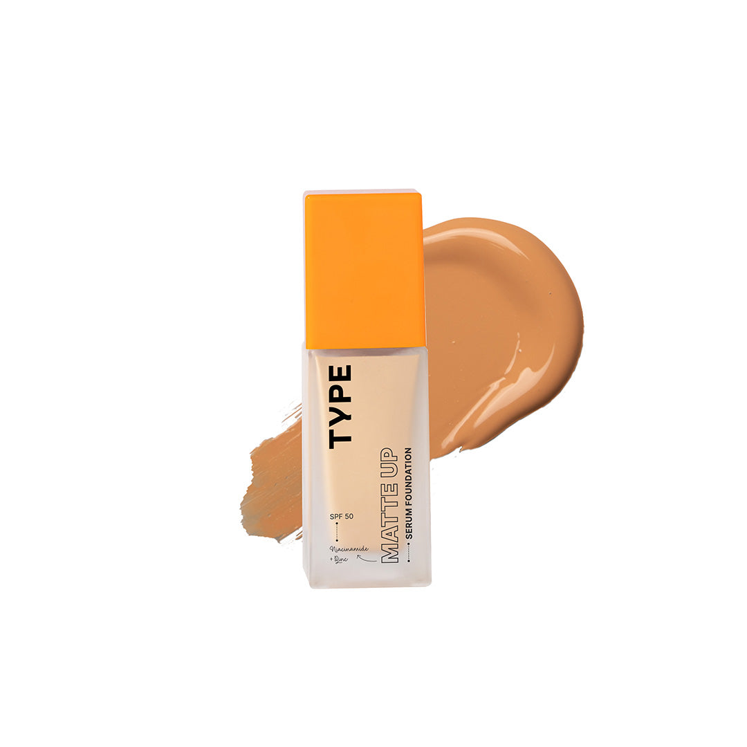 Vanity Wagon | Buy Type Beauty Inc. Matte Up Serum Foundation SPF50 for Oily & Acne Prone Skin, Latte