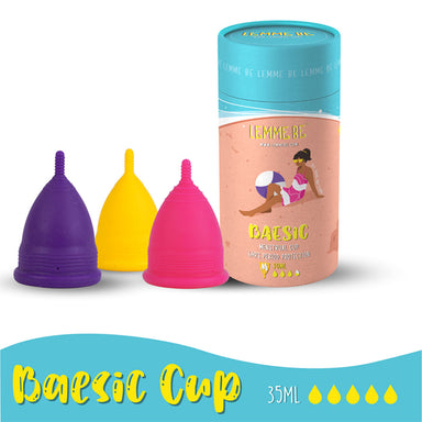 Vanity Wagon | Buy Lemme Be Reusable Menstrual Cup Basic Small Size Menstrual Cup with Pouch, Pink