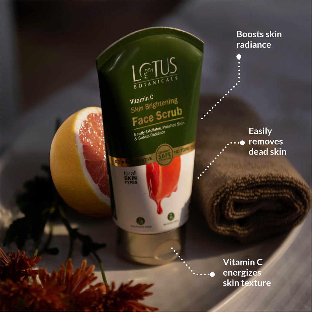 Vanity Wagon | Buy Lotus Botanicals Skin Brightening Face Scrub with Vitamin C