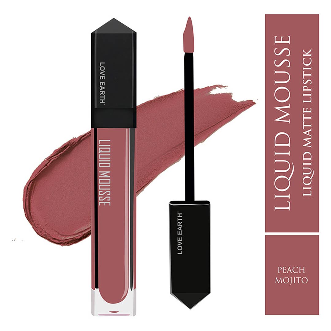 Vanity Wagon | Buy Love Earth Liquid Mousse Lipstick, Peach Mojito