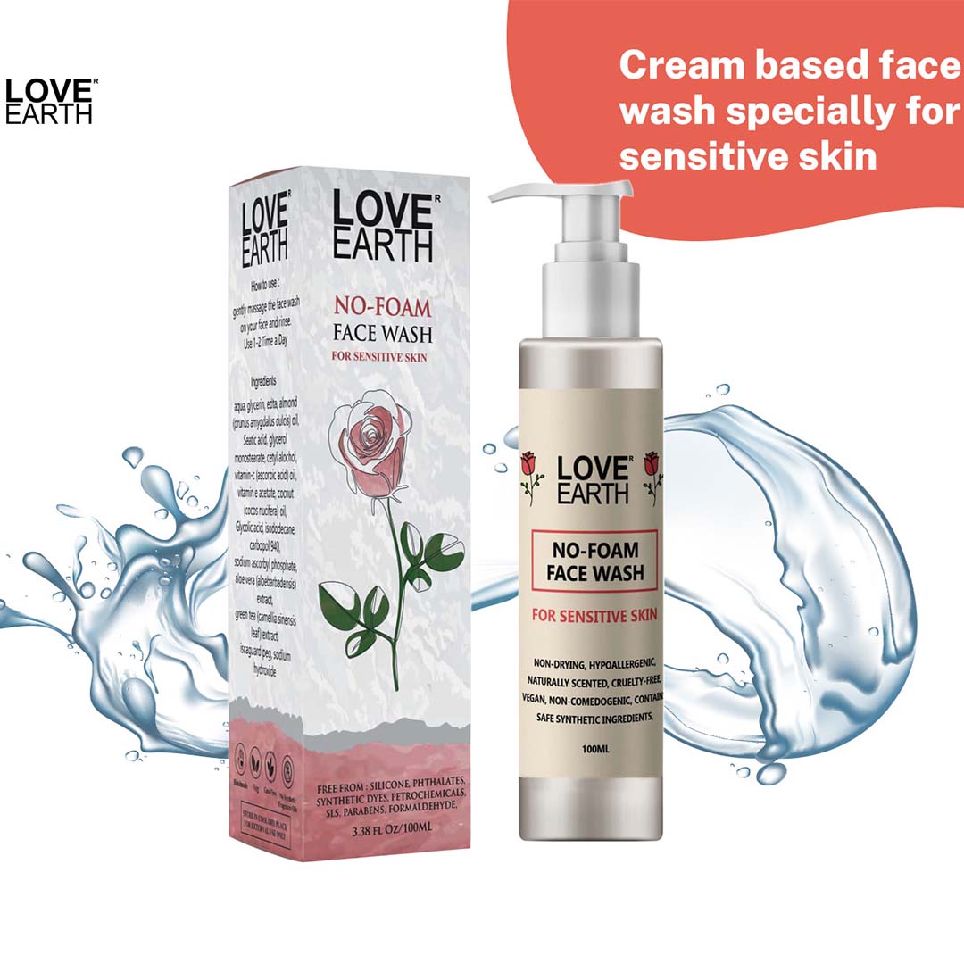 Love Earth No Foam Face Wash for Sensitive Skin