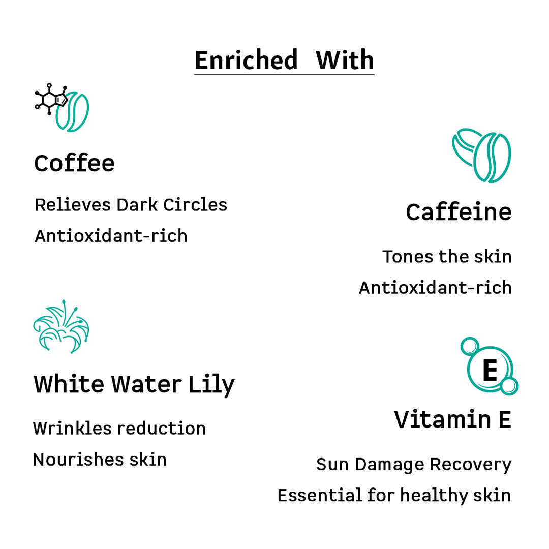 Vanity Wagon | Buy mCaffeine Naked & Raw Coffee Under Eye Cream with Water Lily