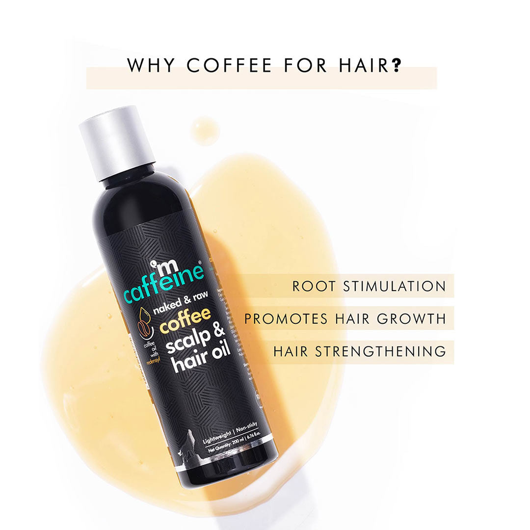 Vanity Wagon | Buy mCaffeine Naked & Raw Coffee Scalp & Hair Oil with Redensyl