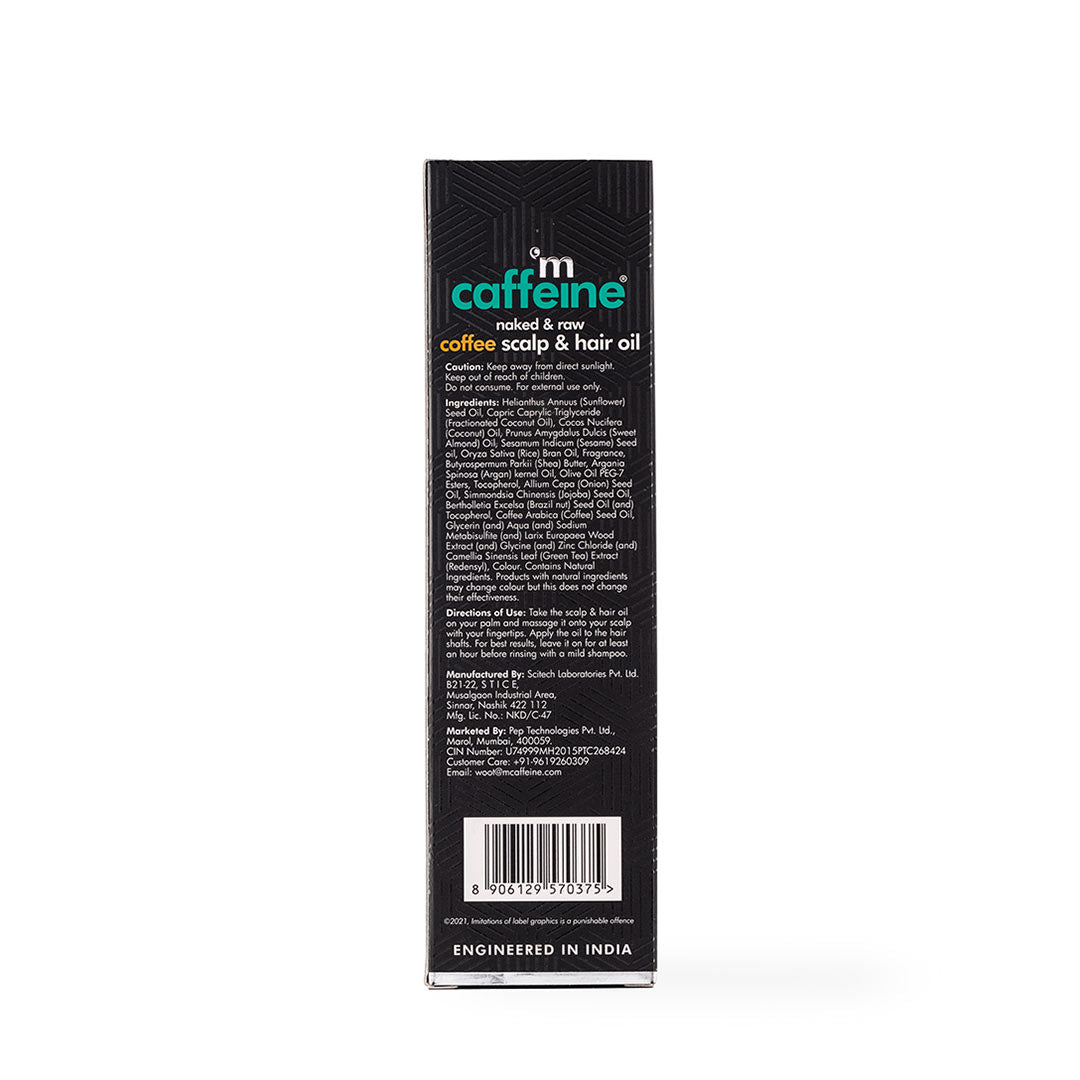 Vanity Wagon | Buy mCaffeine Naked & Raw Coffee Scalp & Hair Oil with Redensyl