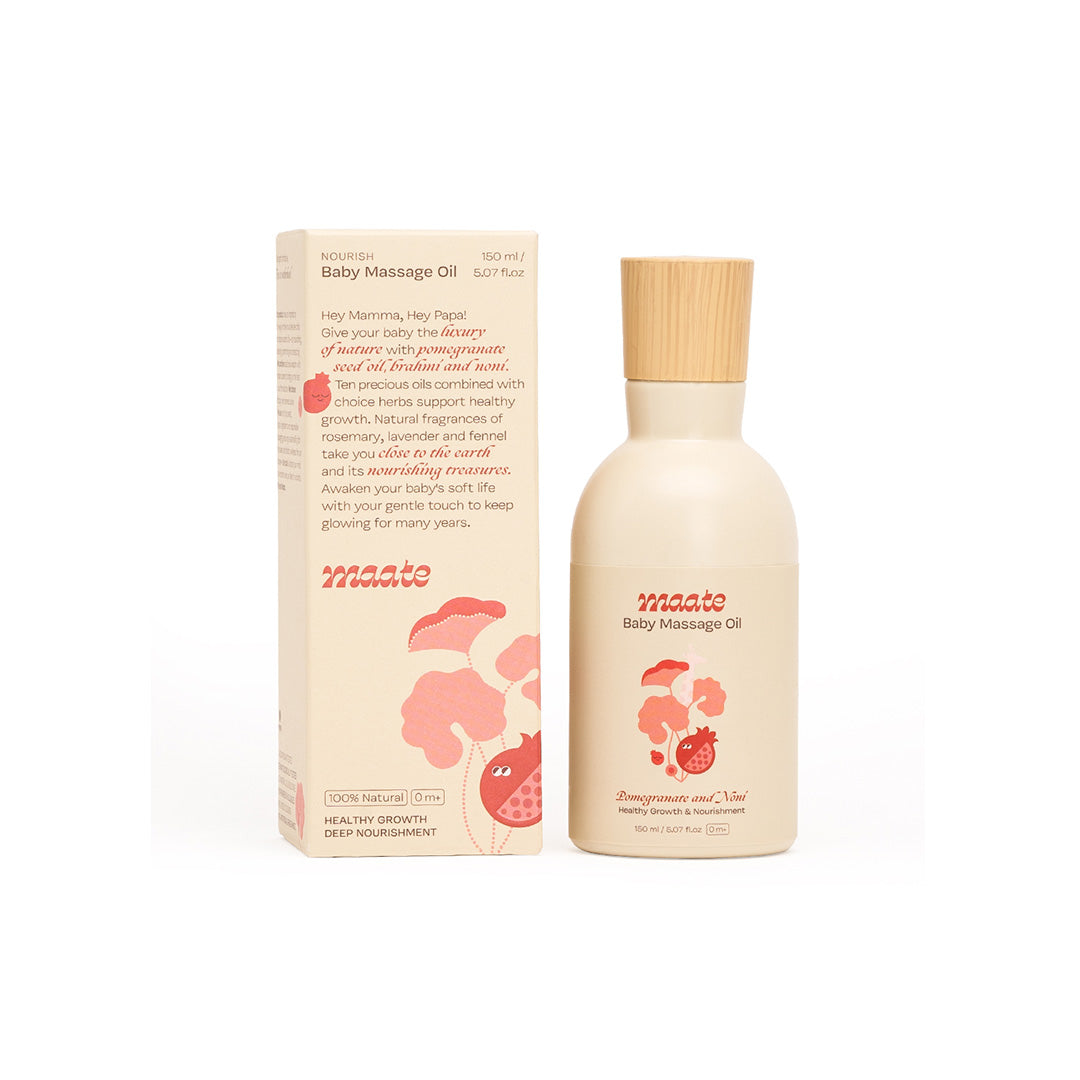 Vanity Wagon | Buy Maate Baby Massage Oil with Pomegranate & Noni