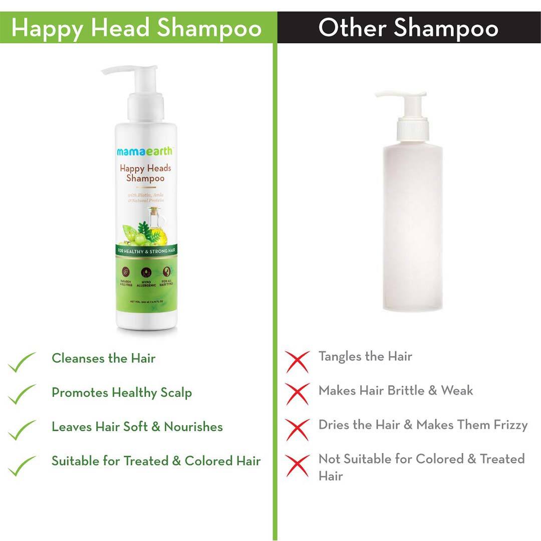 Mamaearth Happy Heads Shampoo for Healthy and Strong Hair with Biotin, Amla and Natural Protein -4