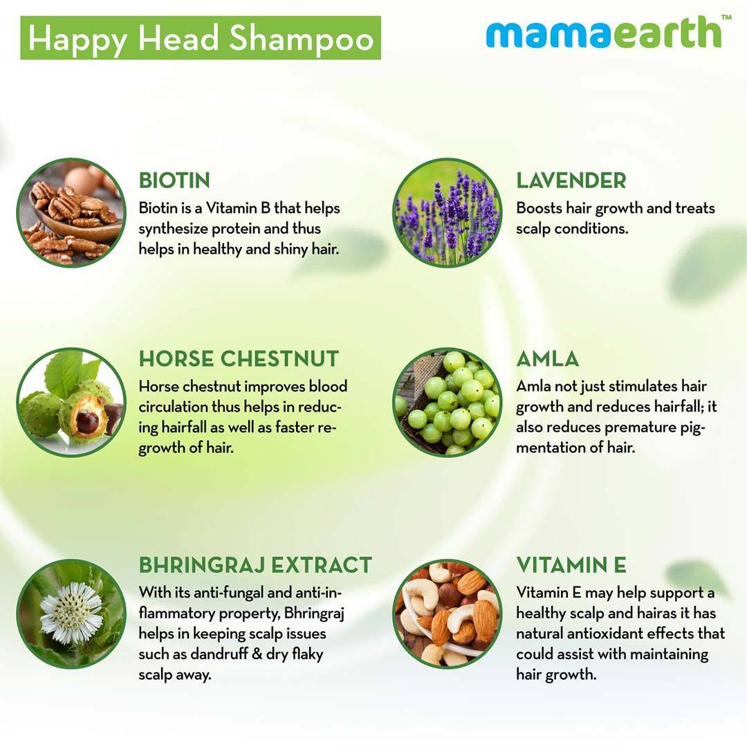 Mamaearth Happy Heads Shampoo for Healthy and Strong Hair with Biotin, Amla and Natural Protein -5
