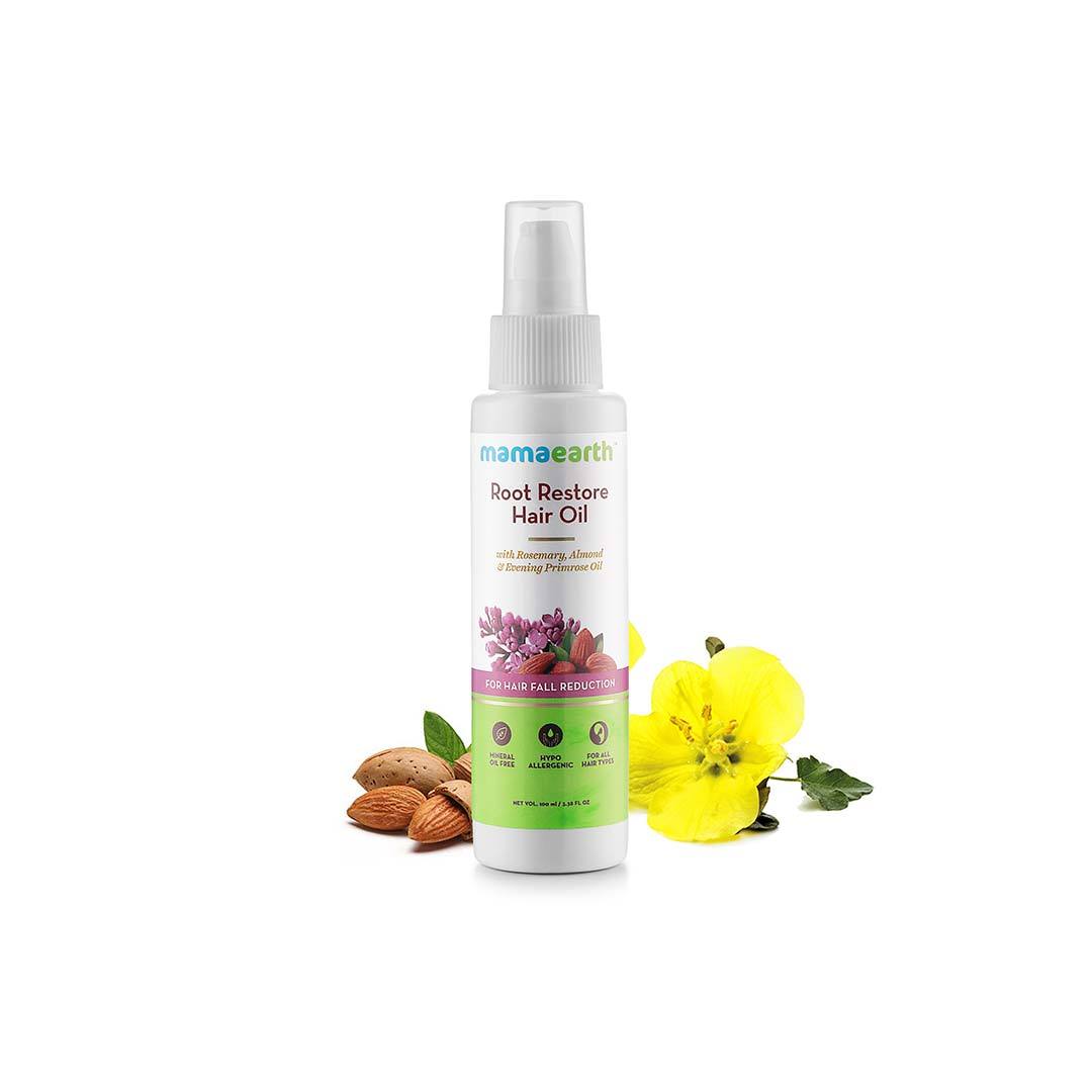 Mamaearth Root Restore Hair Oil for Hair Fall Reduction with Rosemary, Almond and Vitamin E -2