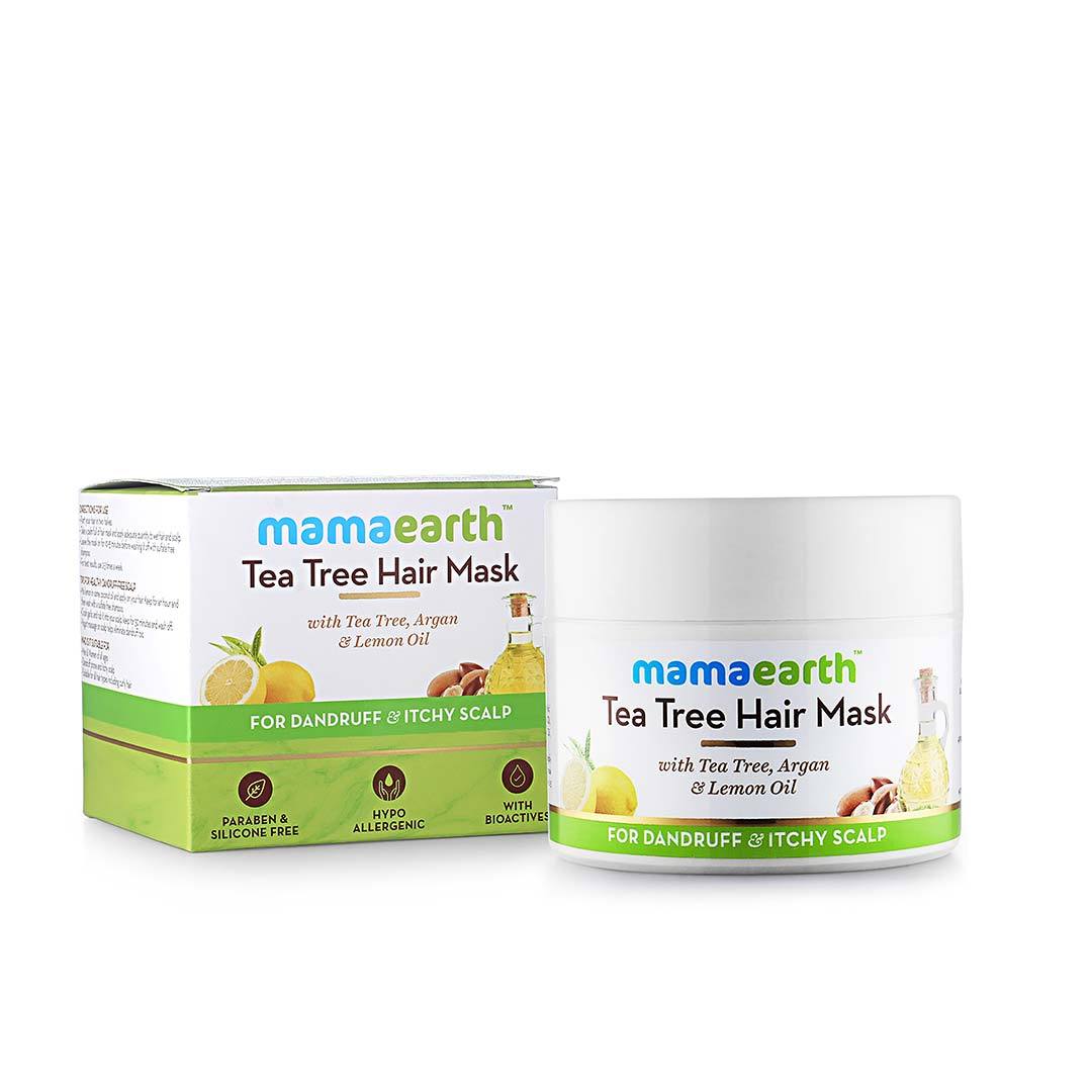 Mamaearth Tea Tree Hair Mask for Dandruff and Itchy Scalp with Tea Tree, Argan and Lemon Oil -3