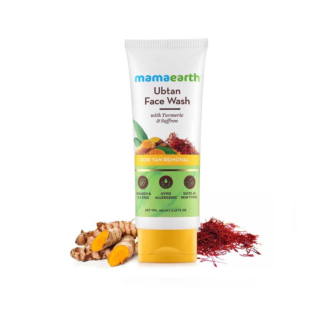 Mamaearth Ubtan Face Wash for Tan Removal with Turmeric and Saffron 100ml -4