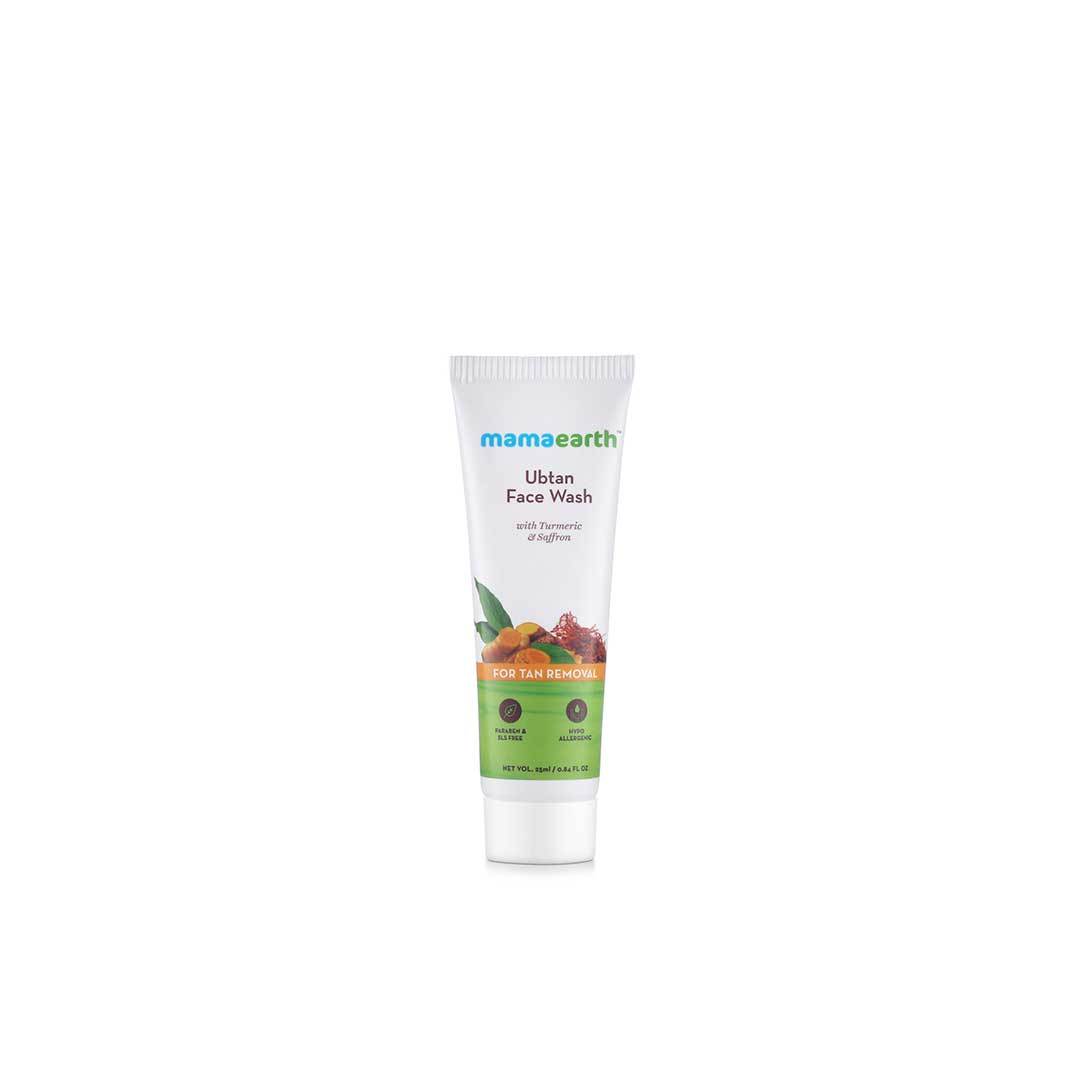 Mamaearth Ubtan Face Wash for Tan Removal with Turmeric and Saffron 25ml -1