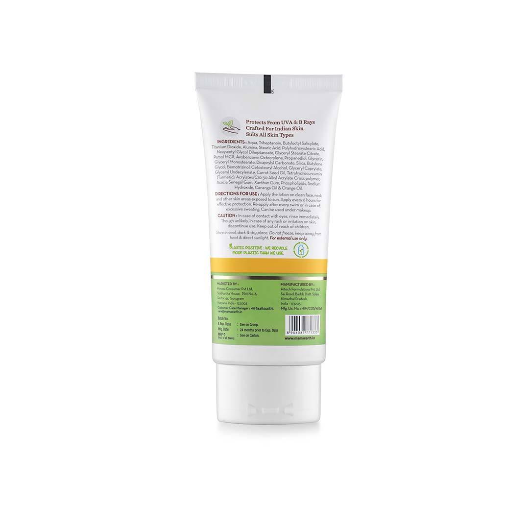 Mamaearth Ultra Light Indian Sunscreen with Carrot Seed and Turmeric, SPF 50 PA+++ -4