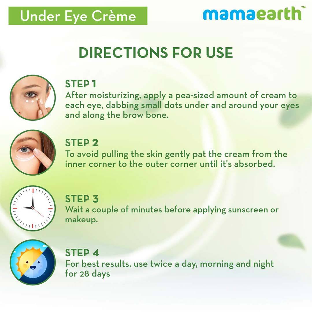 Mamaearth Under Eye Crème for Dark Circles with Cucumber and Coffee -6