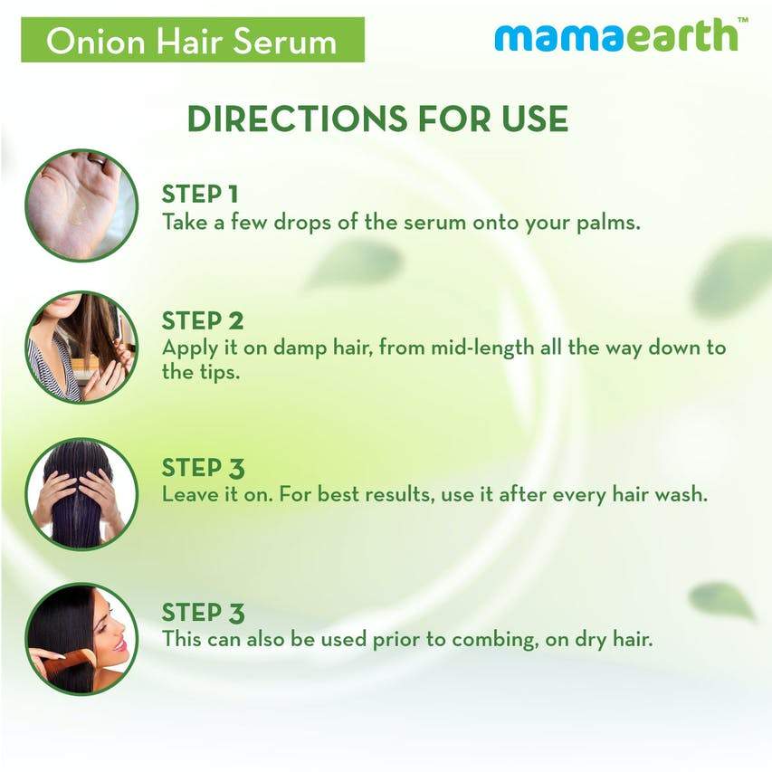 Mamaearth Onion Hair Serum For Silky & Smooth Hair, Tames Frizzy Hair, with  Onion & Biotin for Strong, Tangle Free & Frizz-Free Hair - Price in India,  Buy Mamaearth Onion Hair Serum