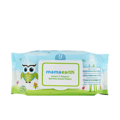 Vanity Wagon | Mamaearth Organic Bamboo Based Wipes, for Babies, with Almond Oil and Shea Butter