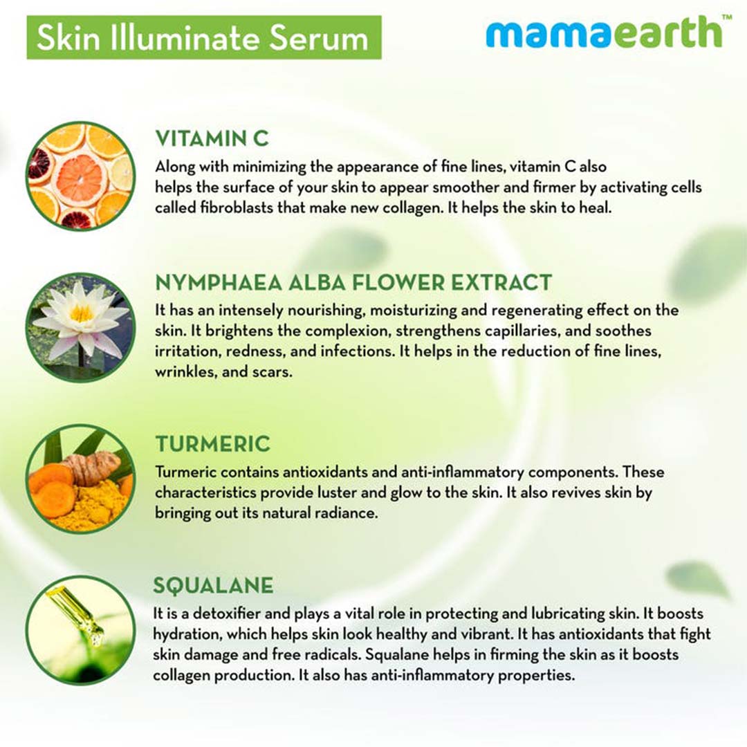 Mamaearth Skin Illuminate Face Serum with Vitamin C and Turmeric