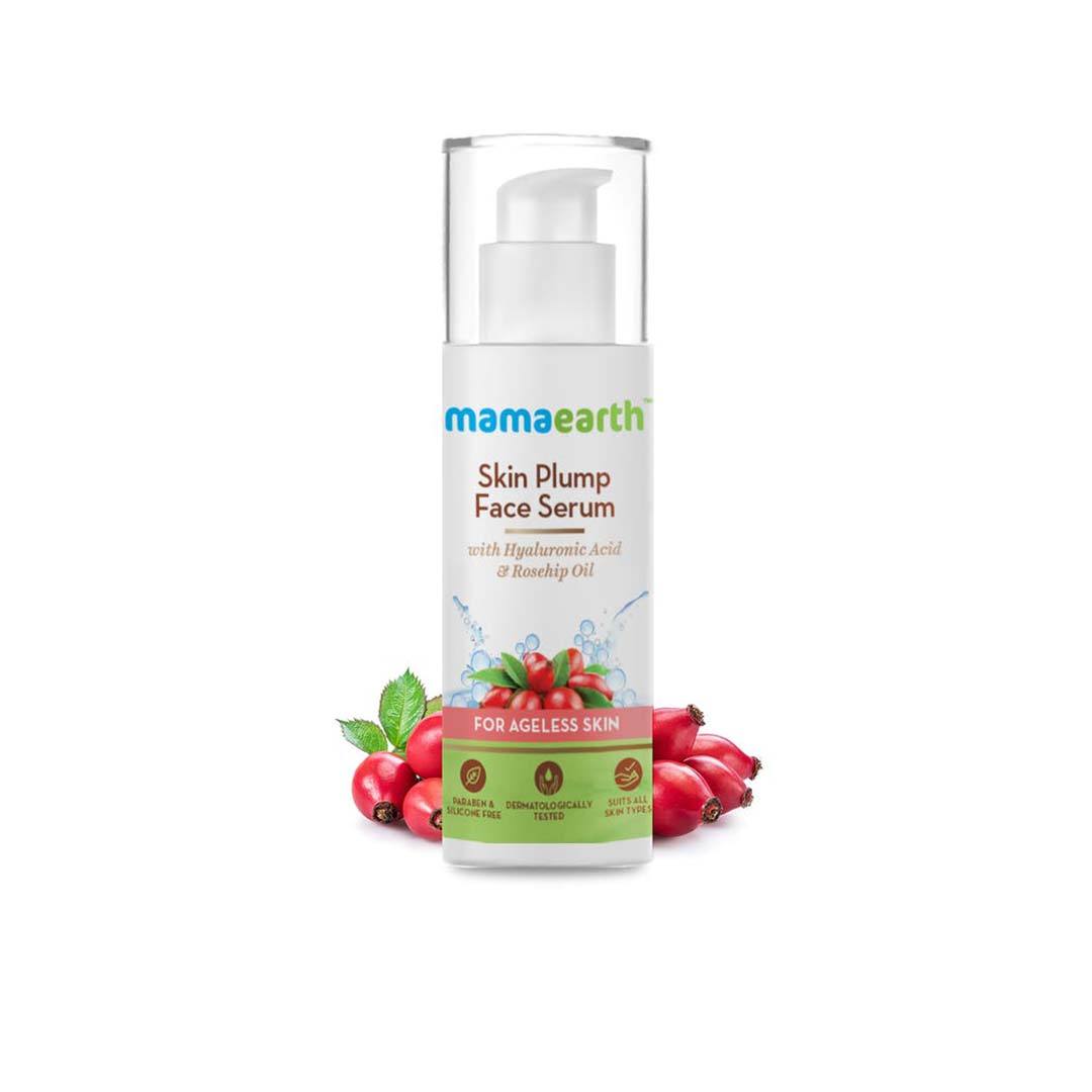 Mamaearth Skin Plump Face Serum with Hyaluronic Acid and Rosehip oil