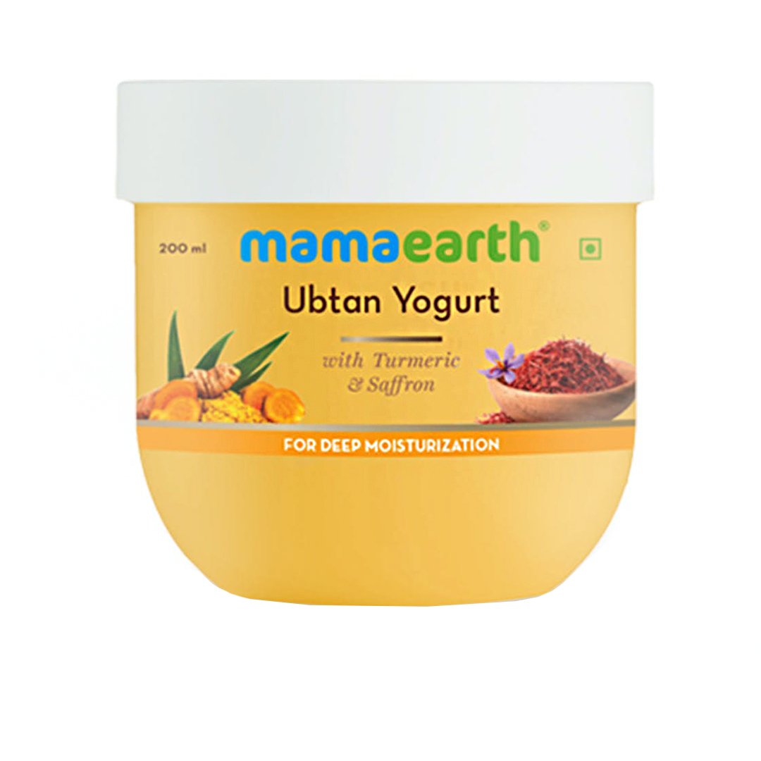 Mamaearth Ubtan Yogurt with Turmeric and Saffron for Deep Moisturization
