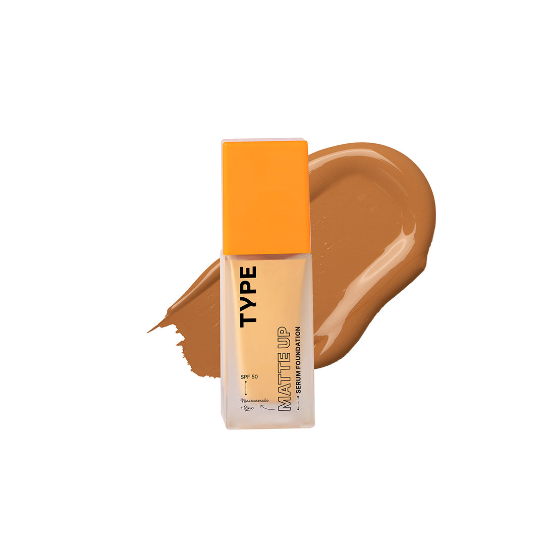 Vanity Wagon | Buy Type Beauty Inc. Matte Up Serum Foundation SPF50 for Oily & Acne Prone Skin, Maple