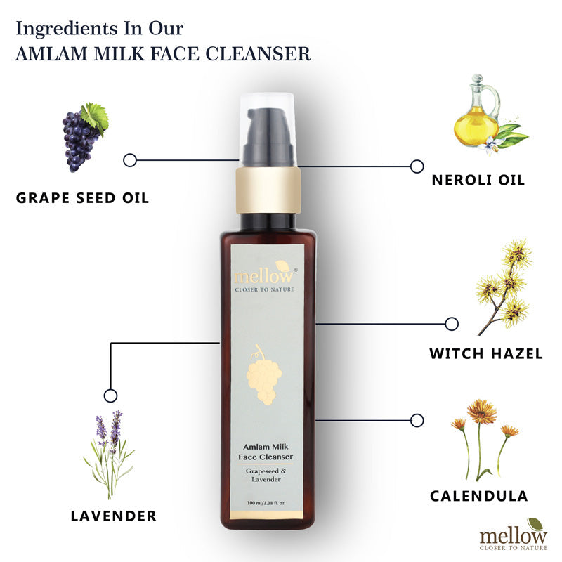 Vanity Wagon | Buy Mellow Amlam Milk Face Cleanser with Grapeseed & Lavender