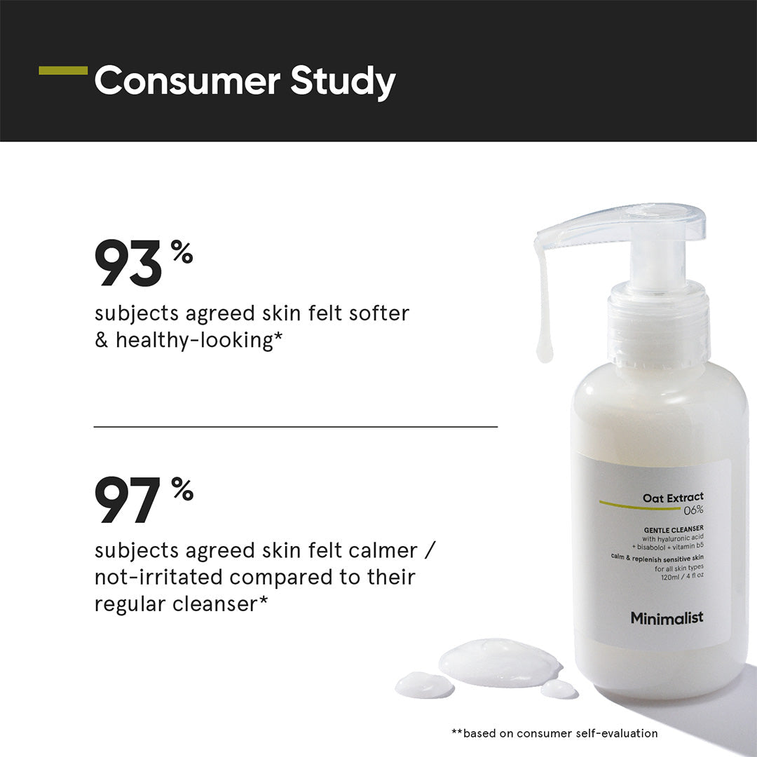 Vanity Wagon | Buy Minimalist 6% Oat Extract Gentle Cleanser with Hyaluronic Acid & Bisabolol