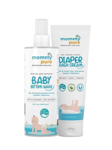 Vanity Wagon | Buy Mommypure Combo Of Baby Bottom Wash & Diaper Rash Cream