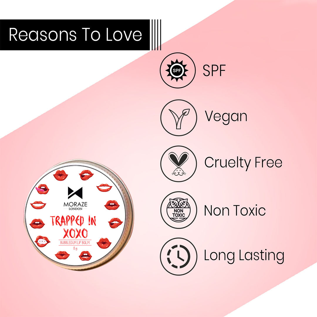 Vanity Wagon | Buy Moraze Trapped in XOXO, Mositurizing Lip Balm for Dry & Chapped Lips